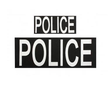 Patch, Police w/Velcro - Set of 2 (One Small and One Large)