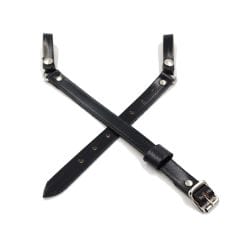 Hat Accessory: 3 PC Strap, Color: Black, Two Straps with Leather Keeper