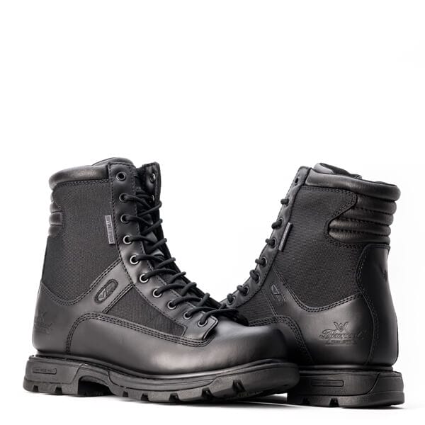 Boots, 8" Trooper, by Thorogood, Side Zip, Waterproof, Color: Black - Image 2