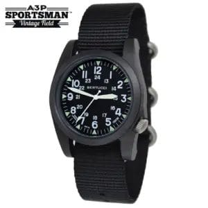 Watch, A-3P Sportsman - Black Dial / Black Case w/ Black Nylon Band