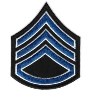 Patch, Rank, Police SSG, Blue White on Black