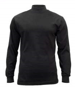 Mock Turtleneck Long Sleeve, 100% Cot w/ Cot/Spdx Neck-Wrist