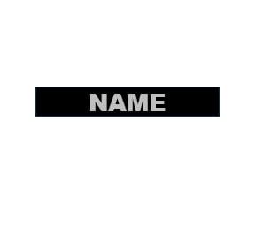 New York Guard Name Tape, 5" SEW-ON, Type: Fabric Strip, Color: Silver on Black
