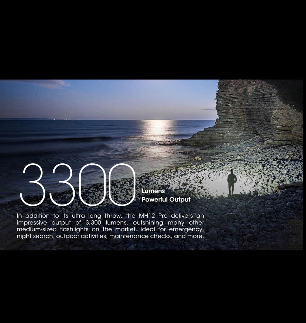 Flashlight Nitecore, MH12 Pro 3300 Lumen USB-C Rechargeable - Image 2