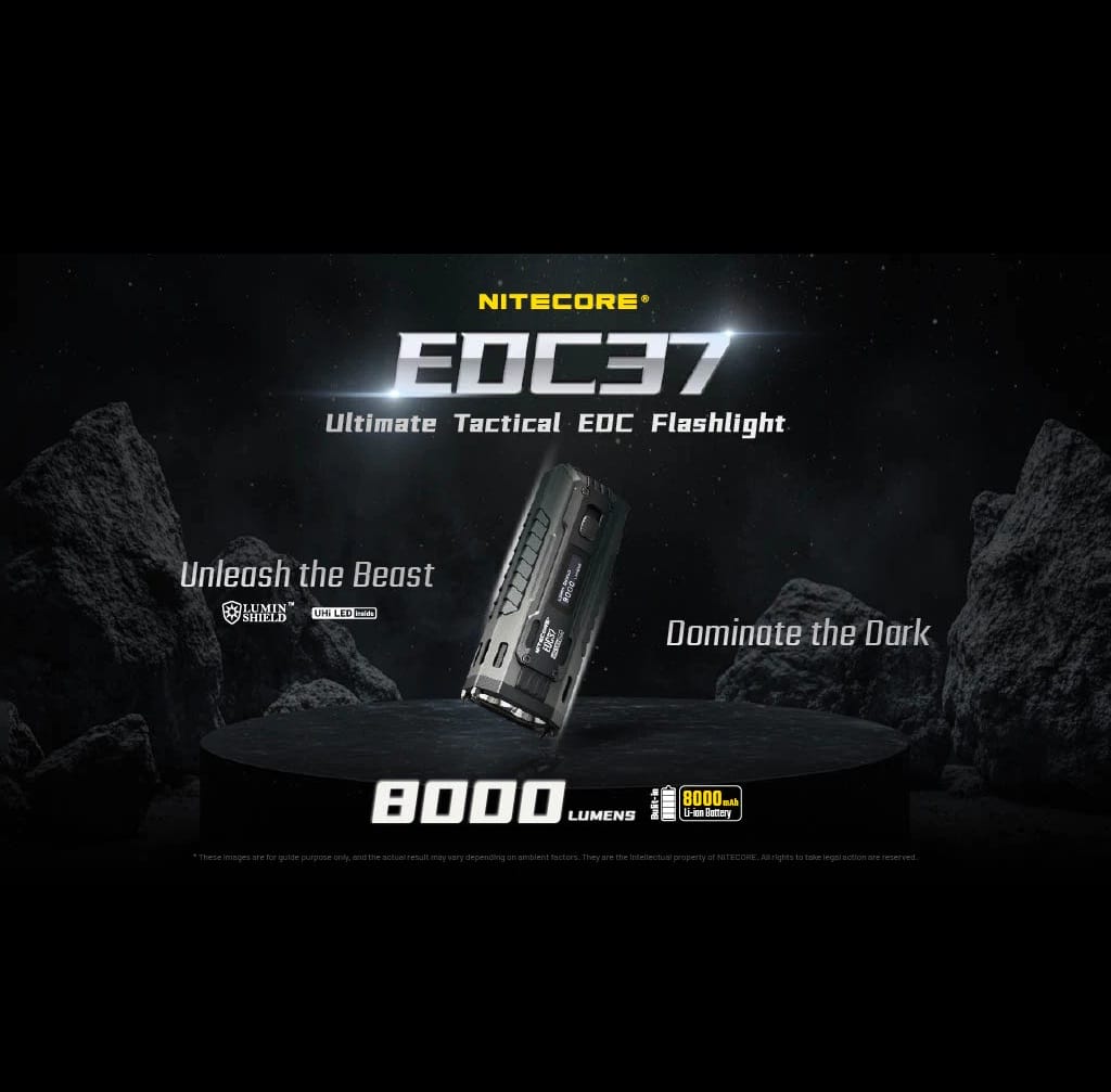 Flashlight, EDC37, 8000 Lumen USB-C Rechargeable Flat - Image 2