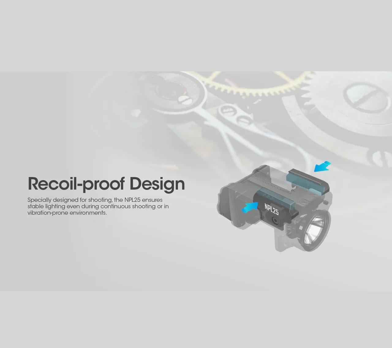 Rail Mount Light, NPL25, Rechargeable Compact - Image 8