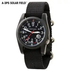 Watch, A-3PS Solar Field - Black w/ Black Nylon Band